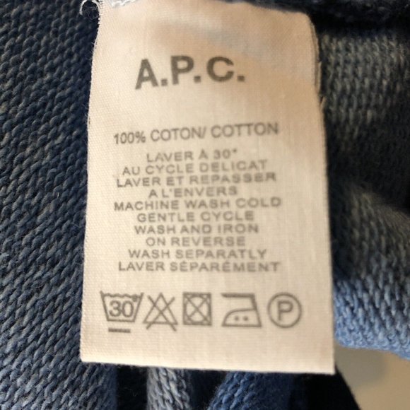 A.P.C. Blue Simple Pullover Sweatshirts Blue S - Picture 2 of 4